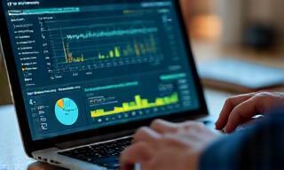 Monitoring digital assets on laptop